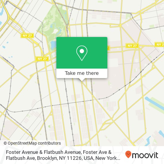 Foster Avenue & Flatbush Avenue, Foster Ave & Flatbush Ave, Brooklyn, NY 11226, USA map