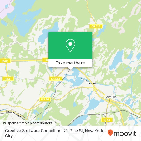 Mapa de Creative Software Consulting, 21 Pine St