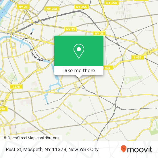 Mapa de Rust St, Maspeth, NY 11378