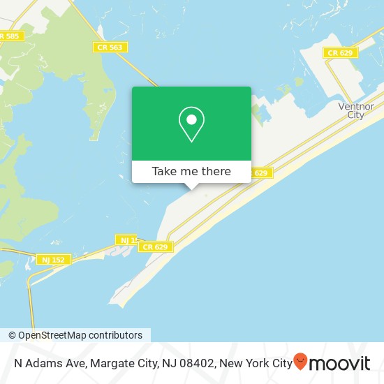 N Adams Ave, Margate City, NJ 08402 map