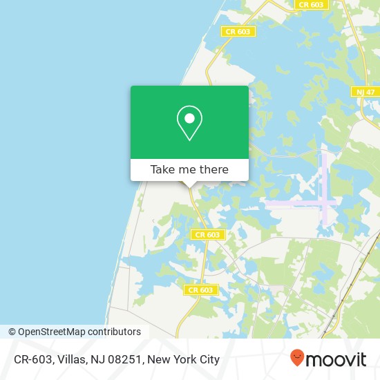 Mapa de CR-603, Villas, NJ 08251