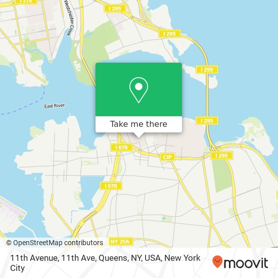 11th Avenue, 11th Ave, Queens, NY, USA map