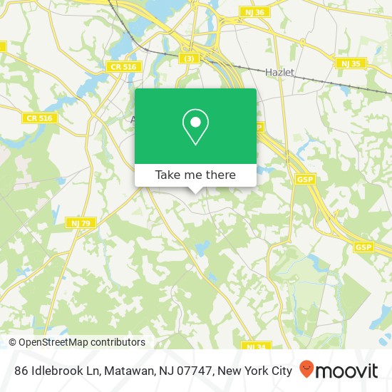 86 Idlebrook Ln, Matawan, NJ 07747 map
