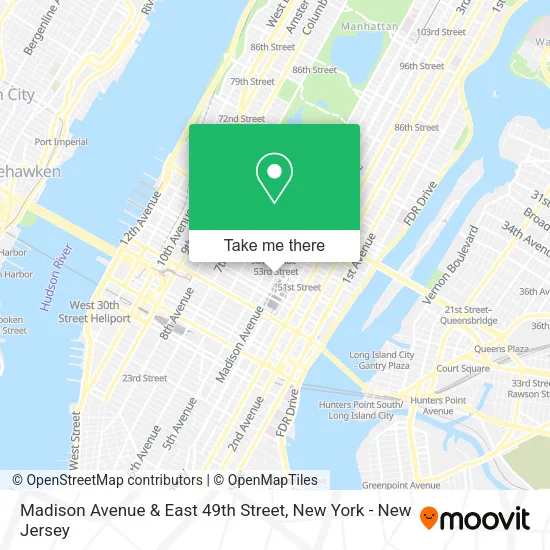 Madison Avenue & East 49th Street map
