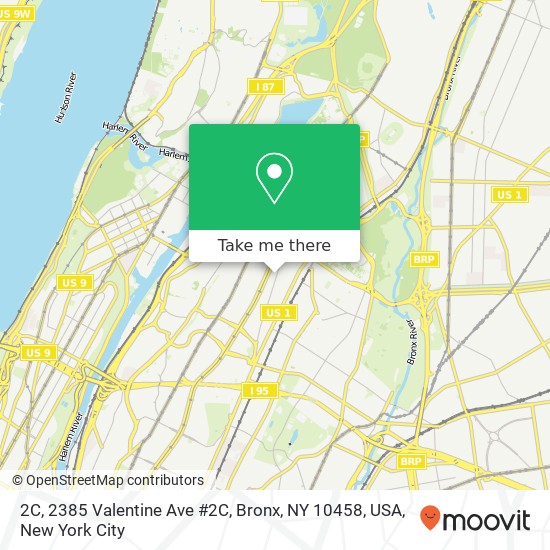 Mapa de 2C, 2385 Valentine Ave #2C, Bronx, NY 10458, USA