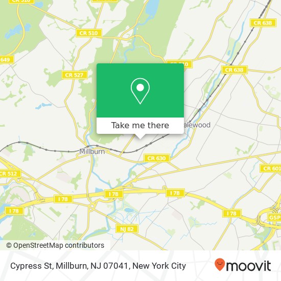 Cypress St, Millburn, NJ 07041 map