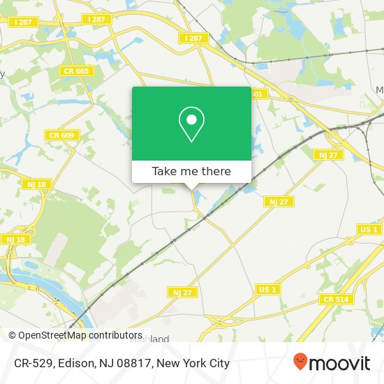 Mapa de CR-529, Edison, NJ 08817