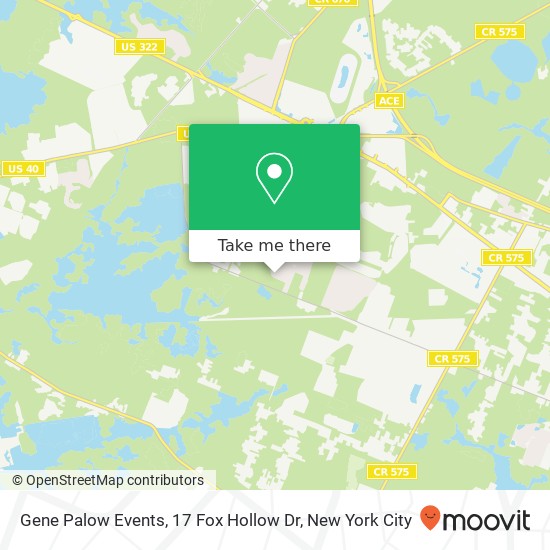 Gene Palow Events, 17 Fox Hollow Dr map