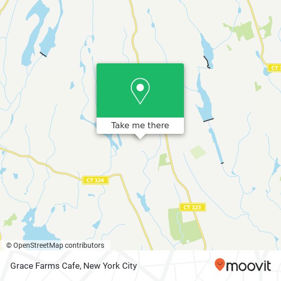 Mapa de Grace Farms Cafe, 365 Lukes Wood Rd