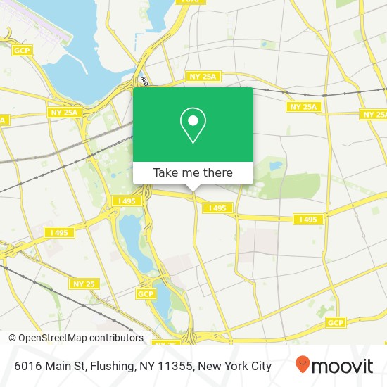 Mapa de 6016 Main St, Flushing, NY 11355
