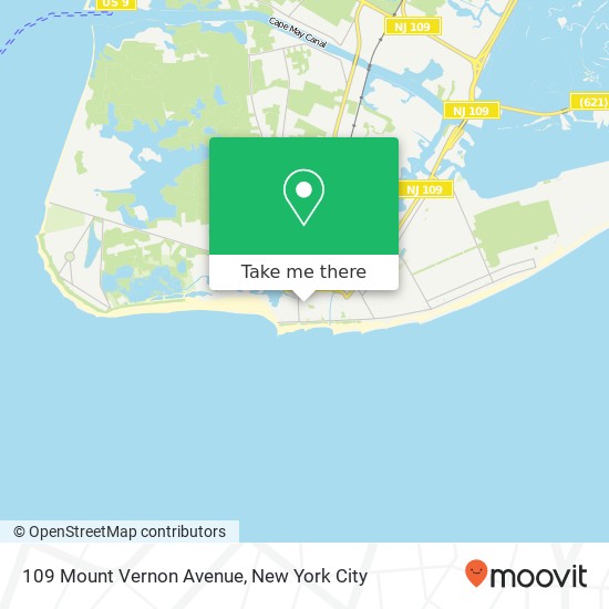 Mapa de 109 Mount Vernon Avenue, 109 Mt Vernon Ave, Cape May, NJ 08204, USA