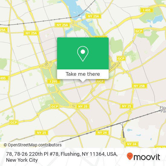 Mapa de 78, 78-26 220th Pl #78, Flushing, NY 11364, USA