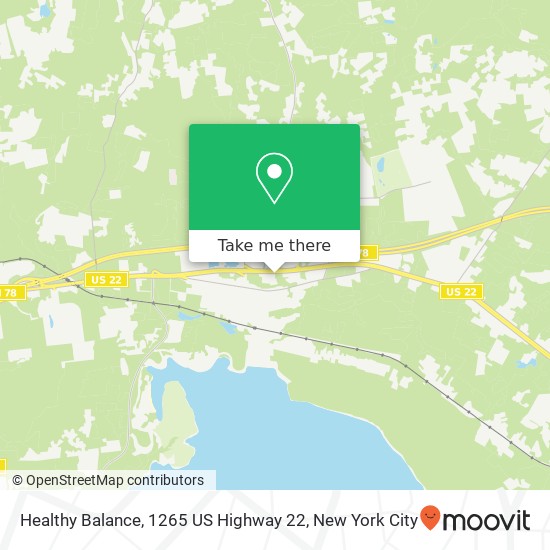 Healthy Balance, 1265 US Highway 22 map