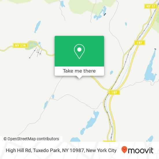 High Hill Rd, Tuxedo Park, NY 10987 map