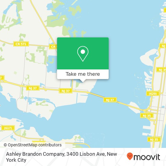 Mapa de Ashley Brandon Company, 3400 Lisbon Ave