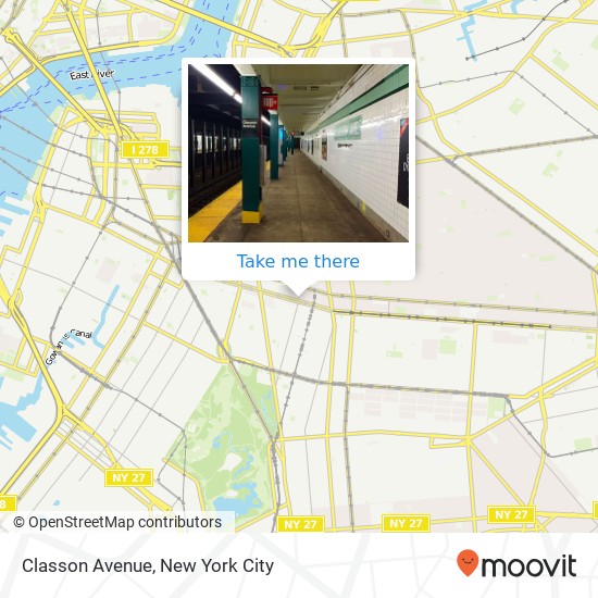 Mapa de Classon Avenue, Classon Ave, Brooklyn, NY 11238, USA