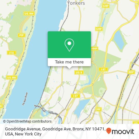 Goodridge Avenue, Goodridge Ave, Bronx, NY 10471, USA map