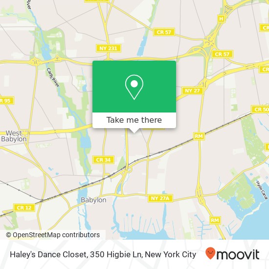 Haley's Dance Closet, 350 Higbie Ln map