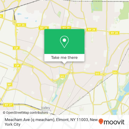 Mapa de Meacham Ave (q meacham), Elmont, NY 11003