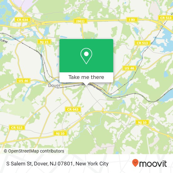 Mapa de S Salem St, Dover, NJ 07801