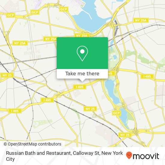 Mapa de Russian Bath and Restaurant, Calloway St