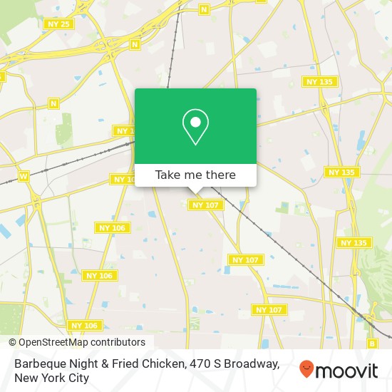 Mapa de Barbeque Night & Fried Chicken, 470 S Broadway