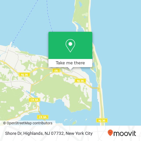 Shore Dr, Highlands, NJ 07732 map