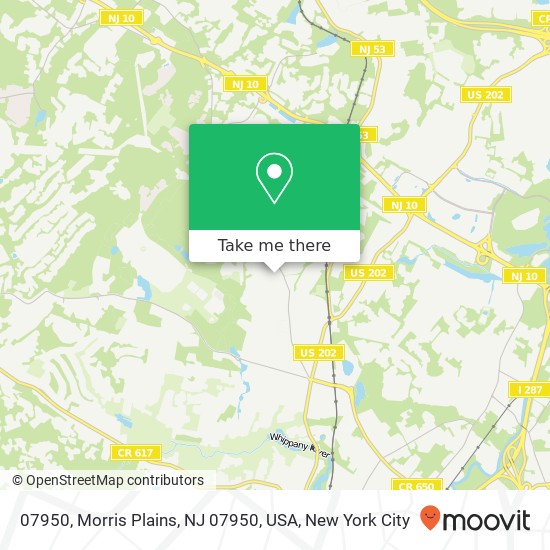 Mapa de 07950, Morris Plains, NJ 07950, USA