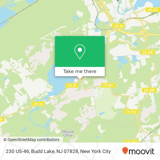 Mapa de 230 US-46, Budd Lake, NJ 07828