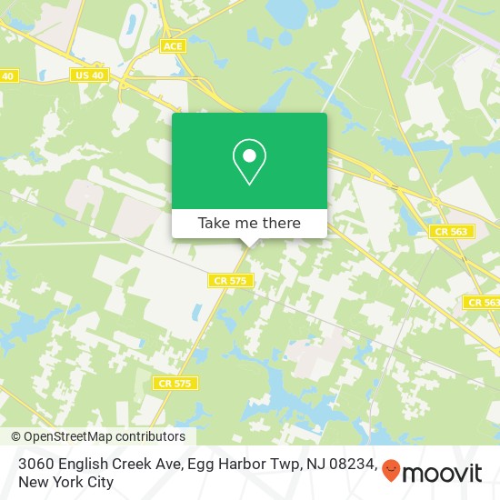 Mapa de 3060 English Creek Ave, Egg Harbor Twp, NJ 08234