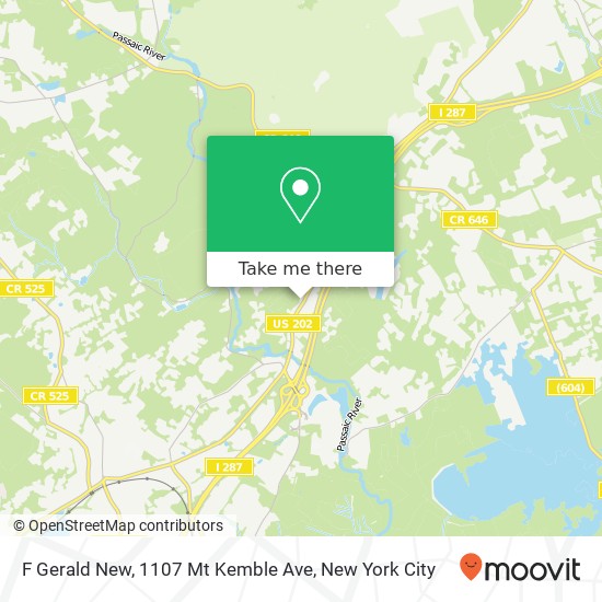 Mapa de F Gerald New, 1107 Mt Kemble Ave