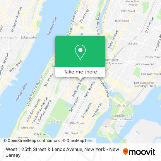 West 125th Street & Lenox Avenue map