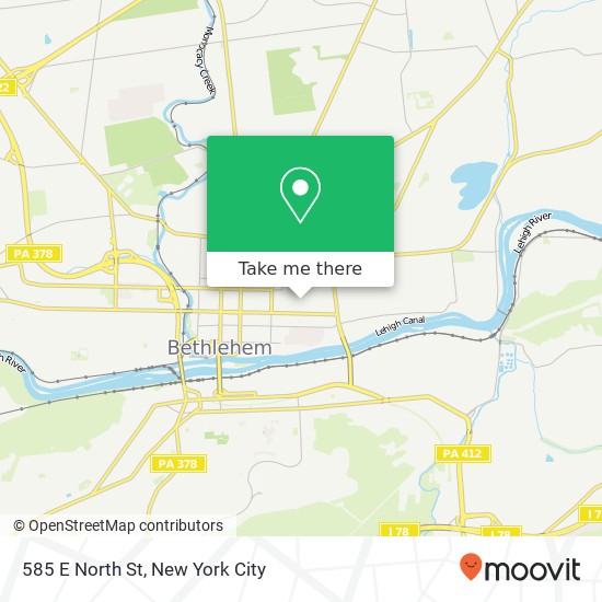 585 E North St, Bethlehem (Belén), PA 18018 map