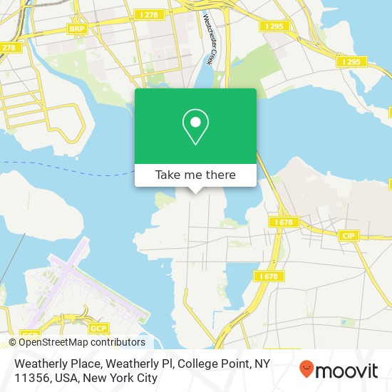 Weatherly Place, Weatherly Pl, College Point, NY 11356, USA map