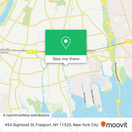Mapa de 494 Sigmond St, Freeport, NY 11520