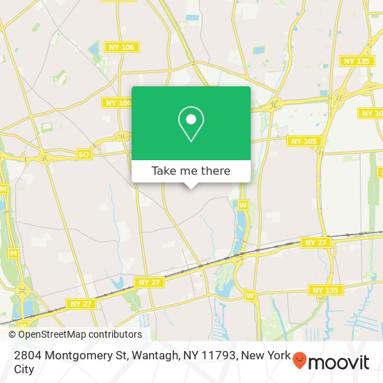 Mapa de 2804 Montgomery St, Wantagh, NY 11793