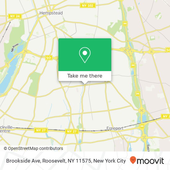 Brookside Ave, Roosevelt, NY 11575 map