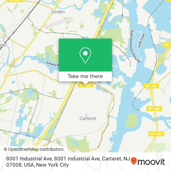 8001 Industrial Ave, 8001 Industrial Ave, Carteret, NJ 07008, USA map