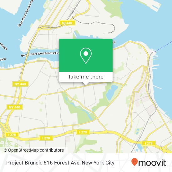 Mapa de Project Brunch, 616 Forest Ave