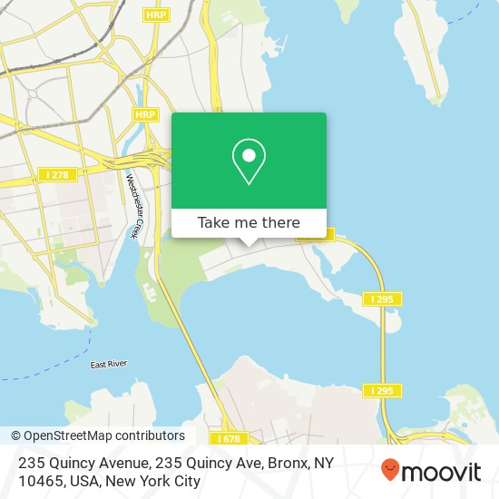 Mapa de 235 Quincy Avenue, 235 Quincy Ave, Bronx, NY 10465, USA