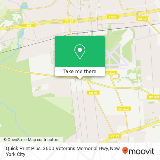 Quick Print Plus, 3600 Veterans Memorial Hwy map