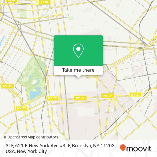 3LF, 621 E New York Ave #3LF, Brooklyn, NY 11203, USA map