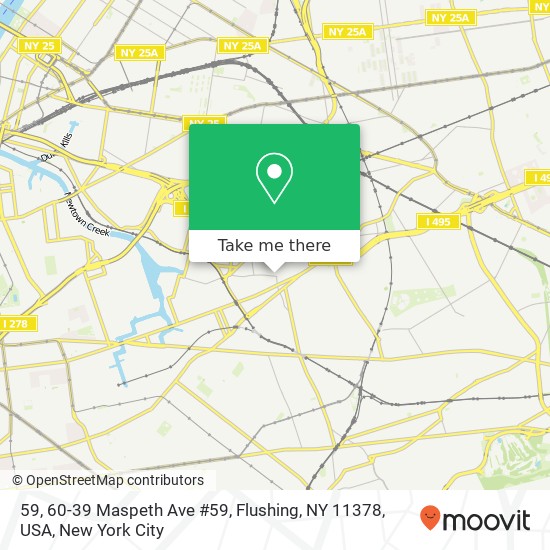 59, 60-39 Maspeth Ave #59, Flushing, NY 11378, USA map