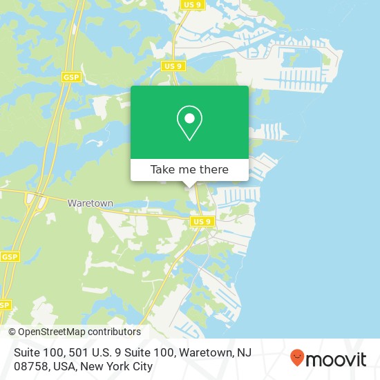 Suite 100, 501 U.S. 9 Suite 100, Waretown, NJ 08758, USA map