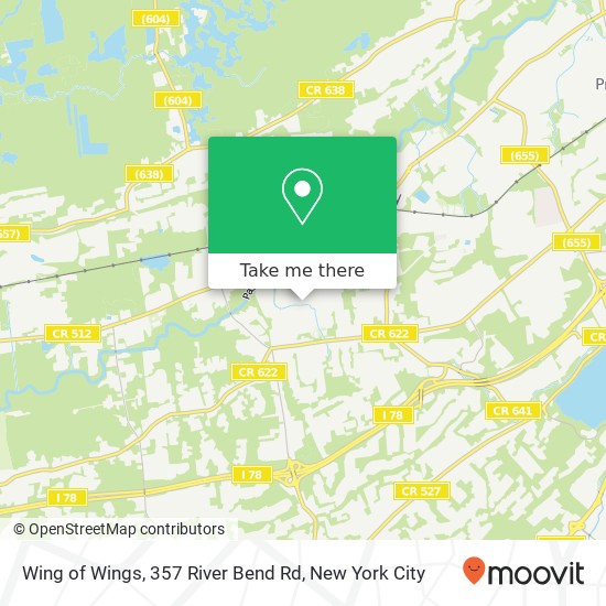 Wing of Wings, 357 River Bend Rd map