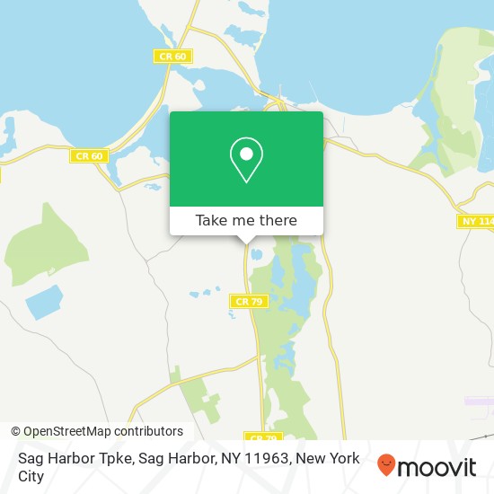 Mapa de Sag Harbor Tpke, Sag Harbor, NY 11963