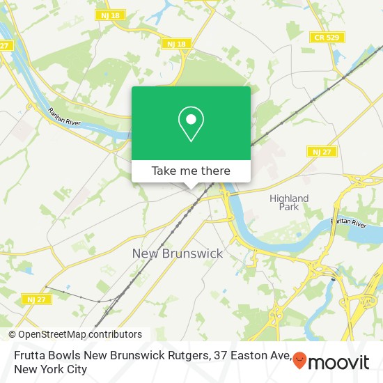 Frutta Bowls New Brunswick Rutgers, 37 Easton Ave map