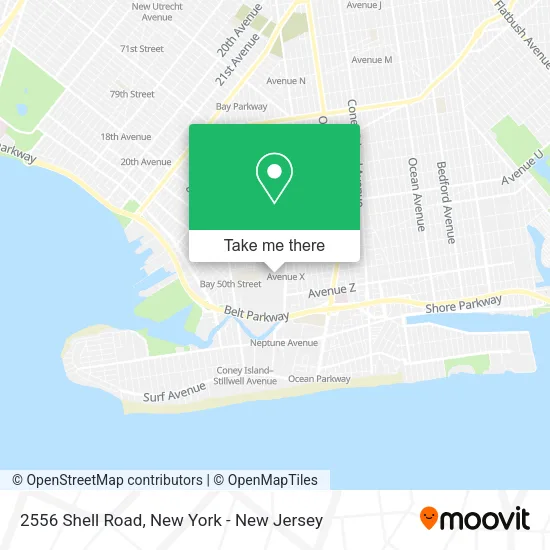 2556 Shell Road map