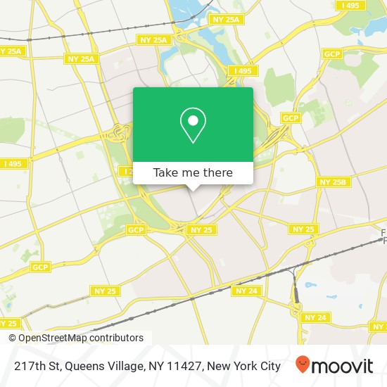 Mapa de 217th St, Queens Village, NY 11427