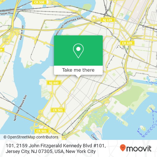 101, 2159 John Fitzgerald Kennedy Blvd #101, Jersey City, NJ 07305, USA map